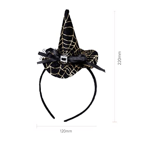 Tiuxiu 8 Piezas Diadema De Halloween Diadema De Sombrero De Bruja Mini Sombrero De Bruja Con El Patrón De Calabaza Araña Bate Adecuado Para fiestas De Halloween Y Juegos De Rol