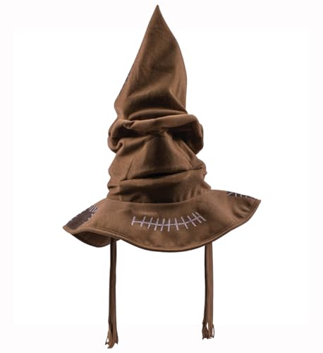 Tkcumwcz Sorting Hat Harry, Sombrero Potter, Sombrero Seleccionador Harry, Sombrero de Bruja, Sombrero de Mago, Wizard Sombrero Accesorio de Cosplay de Disfraz de Fiesta, Marrón