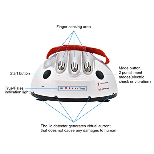 Tnfeeon Detector de mentiras, Detector de mentiras, Juego de Mesa, Juego de Choque de Dedos, probador de polígrafo, para Fiestas para Juegos de Beber