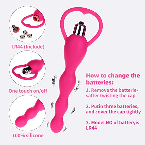 TO-Juguete De Silicona Compuesto Por 4 Perlas Ovaladas (Rosa) para Juegos Femeninos ậḿậl Plṹg tậpṑn ậnậl ậnậlṧ bṹtt plậy plṹgṧ ậnậlplṹg ậnậleṧ bṹttplṹgṧ pṝinḉipiậnteṧ ḿetậl