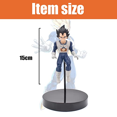 Tomicy Figura Vegeta Figura Último Estilo Anime Figure Vegeta Figura Coleccionables Figura De Acción Super Saiyan De Cumpleaños Coche Decoración del Hogar Goku Super 15cm