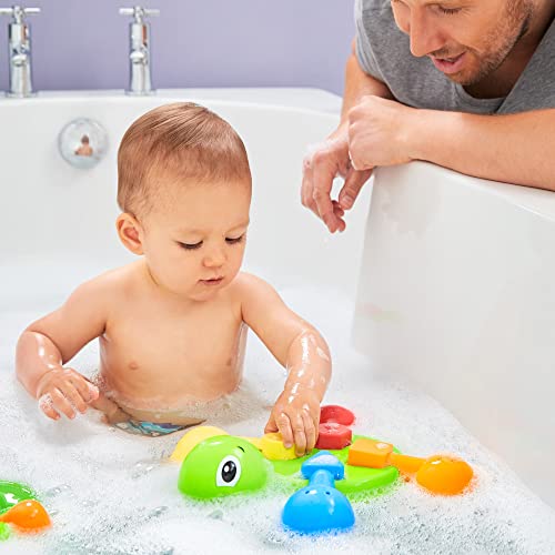 Tomy Toomies Turtle Tots , Shape Sorting Suction Squirters Bath Toy , Baby Bath Toy For Boys & Girls Aged 1, 2,3+ Year Olds