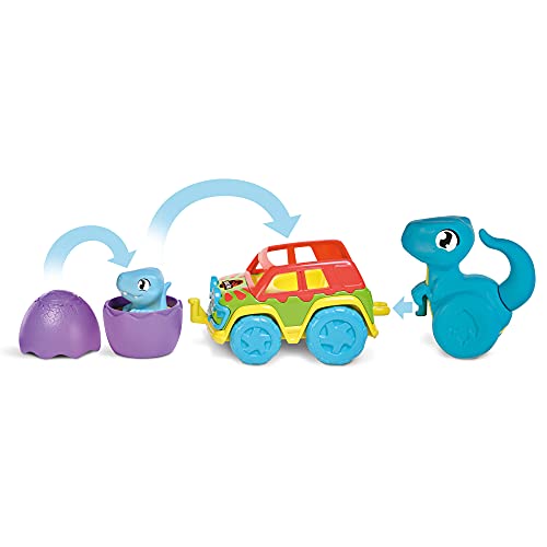 Toomies E73251 Tomy Chase & Roll Raptors, Push-Along, Dinosaur Children, Jurassic World, Educational Colours and Sound, Toy for Baby Boys & Girls 12 Months+, Multicoloured