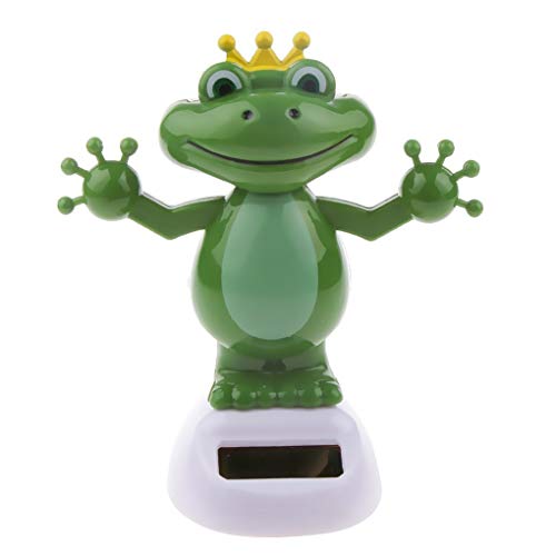 Top of top store Figura de rana Solar Swing Ornamentación Energía Verde Decoración Sol Solar Powered Sacudiendo Dancing Car Toy para la familia