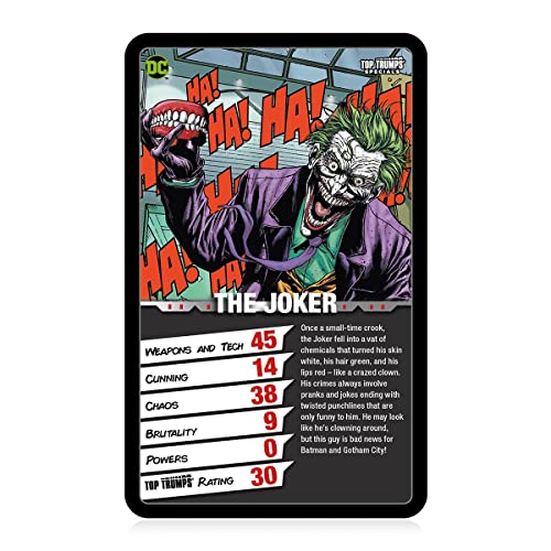 Top Trumps DC Comics Supervillains,Juego de cartas especial, Brainiac a Killer Frost y Harley Quinn, regalo y juguete para niños y niñas a partir de 6 años