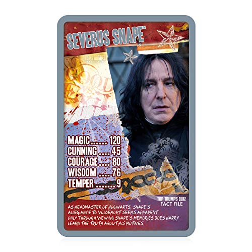 Top Trumps Juego de Cartas Especiales de Harry Potter y Las Reliquias de la Muerte Parte 2, Juega con Harry, Ron, Hermione, Dumbledore y Hagrid, Educativo para 2 Jugadores en adelante es un Gran