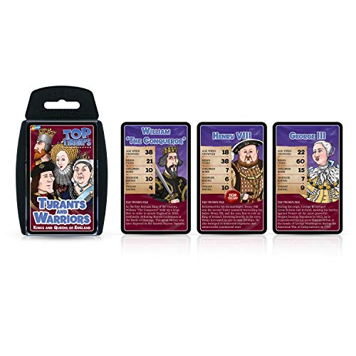 Top Trumps Juego de cartas Tiranos y Guerreros - Reyes y Reinas de Inglaterra