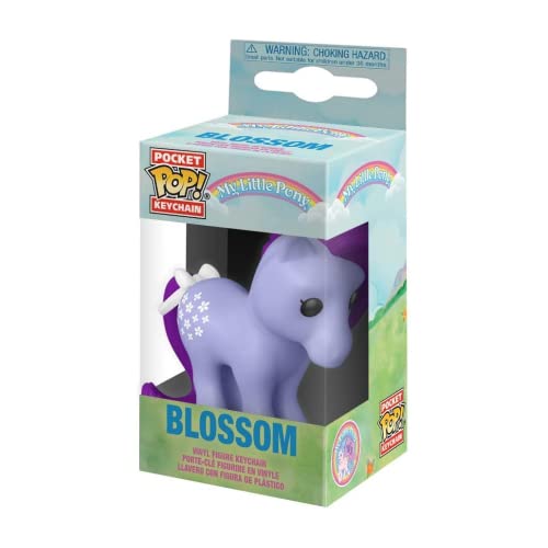 Toptoys2u Bargain Bundles My Little Pony Pocket POP! Llavero de bolsillo (2 unidades), diseño de flores y algodón de azúcar, Púrpura, Rosa, 5 cm