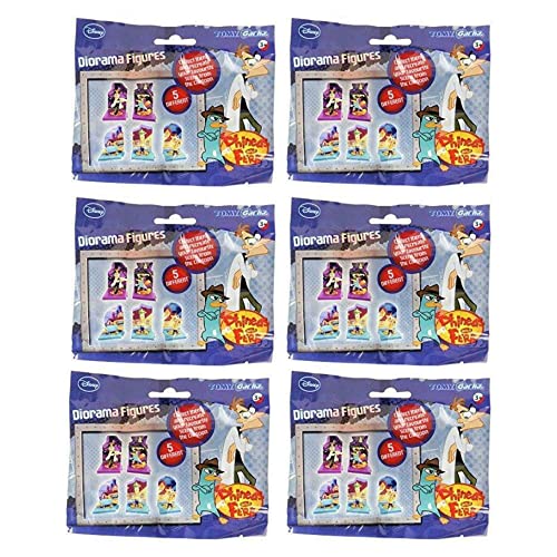 Toptoys2u Bargain Bundles Phineas & Ferb Diorama Figures Party Favour - Bolsas para ciegas (6 unidades)