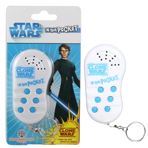 Toptoys2u Bargain Bundles Reloj de pared de Star Wars The Child, llavero de voz de Clone Wars y coche de personajes de Stormtrooper de Hot Wheels