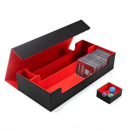 Torribaly PU MTG Deck Box, Yugioh Kartenbox Spielkarten Spielkarten Box Storage Boxes, Sammelkarten Aufbewahrung Karten Aufbewahrungsbox für 550+ Karten für Sammelkarten wie Yugioh, Poker