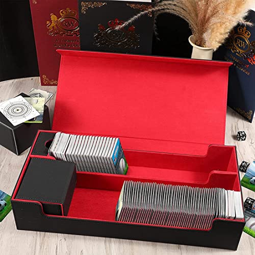 Torribaly PU MTG Deck Box, Yugioh Kartenbox Spielkarten Spielkarten Box Storage Boxes, Sammelkarten Aufbewahrung Karten Aufbewahrungsbox für 550+ Karten für Sammelkarten wie Yugioh, Poker