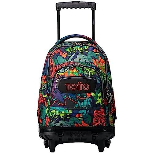 TOTTO Mochila escolar con ruedas graffiti - Renglones TAMAÑO GRANDE