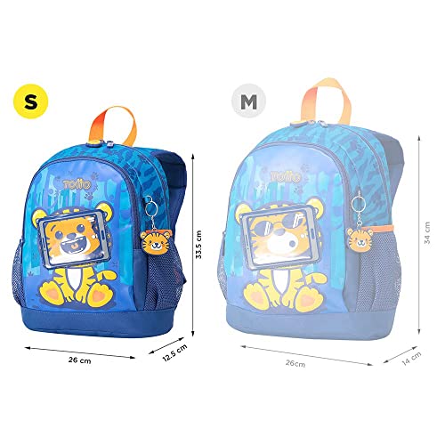 TOTTO Mochila escolar pequeña de tigre y pantalla - Little Avatar TAMAÑO PEQUEÑO