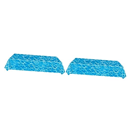 TOYANDONA 2 Uds Mantel con Patrón De Agua Ondulada Mantel De Plástico con Ondas De Agua Mesa Mediterránea Mantel Desechable con Ondas del Océano Ola De Agua Desechable El Juego De Mesa De