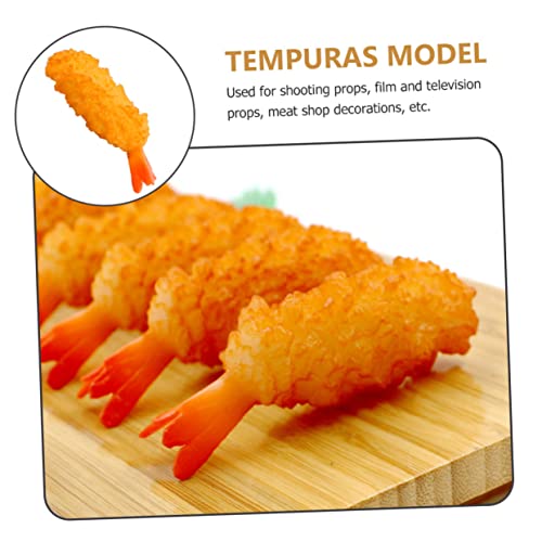 TOYANDONA 4 Piezas Tempura Simulada Pollo Frito Gambas Al Ajillo Tempura Japonesa Falsa Pollo Tempurizado Modelo Tempura Receta Tempura De Gambas Japón Cloruro De Polivinilo Niño Artificial