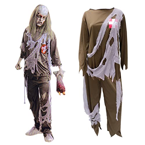 Toyvian 1 Pc Decoración Zombie Espeluznante Disfraz De Cadáver Disfraz De Miedo De Halloween Accesorio De Disfraz De Halloween Traje Cosplay Zombie Disfraz De Drácula Adulto Decorar