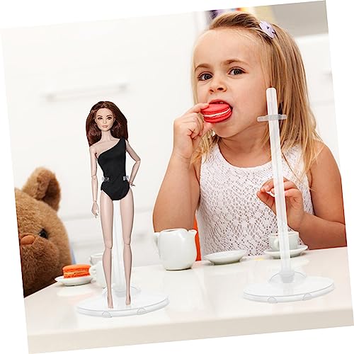 Toyvian 12 Piezas Muñeca Soporte De Pie Soporte Transparente Estantes De Almacenamiento De Plástico Muñeca De Plástico Muñecas Titular Muñeca Base De Exhibición Muñeca Soporte De