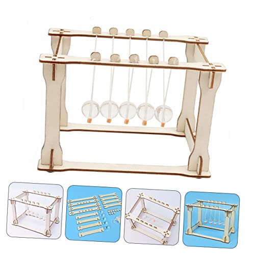 Toyvian 2 Juegos De Bolas De Péndulo De Madera De La Cuna De Newton DIY Bolas De De La Cuna De Newton Juguete Científico De Madera Cuna De Newton Gizmo Juguete De Plástico para