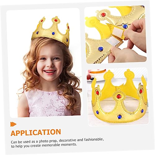 Toyvian 4 Piezas Corona Sombrero De Cumpleaños Banda Para El Cabello Peluche Technoblade Dorado Para Niños Cuervo De Fiesta De Cumpleaños Pastel Suministros Para La Fiesta Hombre Paño