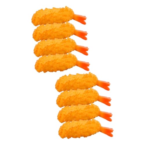 Toyvian 8 Piezas De Juguetes De Tempura Simulados para Niños Juguetes para Niños Juguetes De Comida Receta De Tempura De Camarones Juguetes De Imitación Carne Simulada Modelo De Tempuras