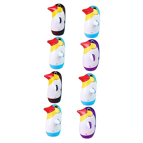 Toyvian 8 Piezas Vaso De Pinguino Juguete Boca Abajo Juguete De Pingüino Tambaleante Saco De Boxeo Inflable Juguetes De Vaso De Pingüino Rocas Bebé Regalo Cloruro De Polivinilo Música