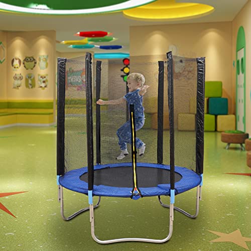 Trampolín exterior redondo de 183 cm trampolín para niños y adultos con malla de seguridad trampolín para jardín material carga útil de 300 kg