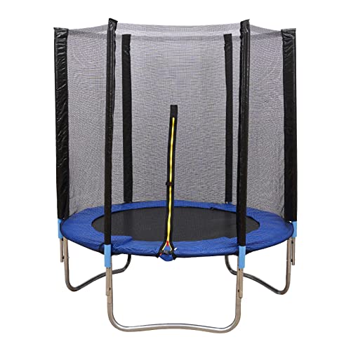 Trampolín exterior redondo de 183 cm trampolín para niños y adultos con malla de seguridad trampolín para jardín material carga útil de 300 kg