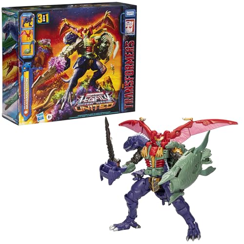 Transformers Legacy United, Commander Class, Beast Wars Universe Magmatron, Figura Convertible 3 en 1 de 25 cm, A Partir de 8 años