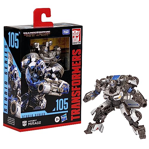 Transformers Studio Series Deluxe Class to Ascenso de Las Bestias, 105 Autobot Mirage, Figura de acción de 11 cm