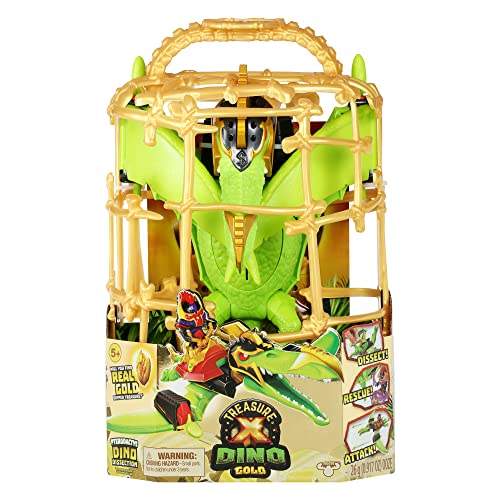 TREASURE X Playset PPterodáctilo - Dinosaurio Oro - Tesoro X