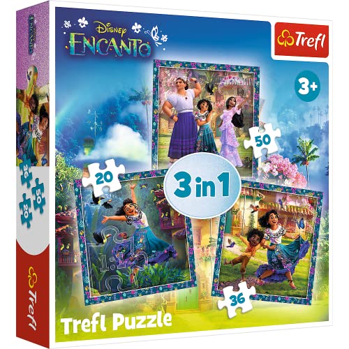 Trefl 1, de 20 a 50 Elementos-Rompecabezas con los Héroes del Cuento de Hadas Disney Nuestro Encanto Mágico, para niños a Partir de 3 años Puzzle, Color (34866)