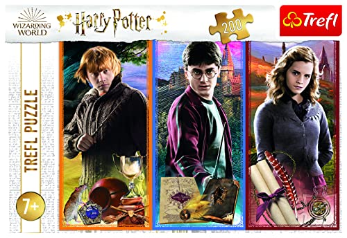 Trefl-En el Mundo de la Magia y la brujería, Harry Potter de 200 Piezas, para niños a Partir de 7 años Puzzle, Color hechicería, In Welt Der und Hexerei