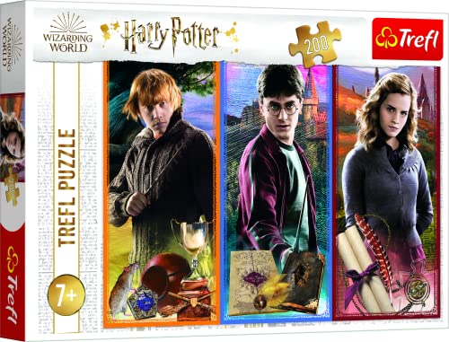 Trefl-En el Mundo de la Magia y la brujería, Harry Potter de 200 Piezas, para niños a Partir de 7 años Puzzle, Color hechicería, In Welt Der und Hexerei