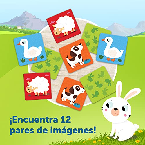 Trefl - Memos Maxi Animales en la Granja - Juego de Memoria Educativo para los más Pequeños, Encontrar Pares de Imágenes, Elementos Grandes y Cartón Grueso, para Niños a Partir de 2 años