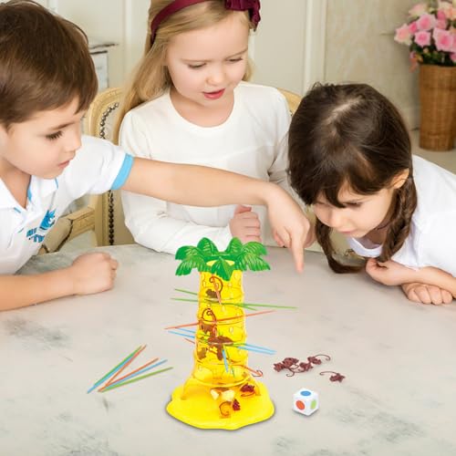 TROONZ Juguete De Escalada De Mono, Juego De Mesa Multijugador, Juego De Caída De Mono, Juego De Mesa Familiar De Monos Saltadores, Juego De Mesa Interactivo Educativo Montessori