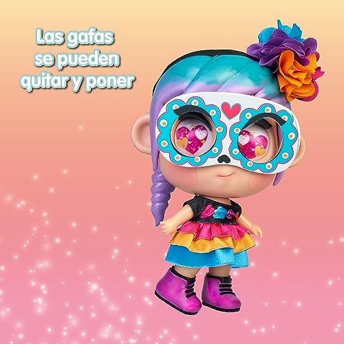 Trotties - Camila, muñeca Mexico de la Serie de Dibujos, con Traje Tradicional del país, máscara de Catrina y Flores en el Pelo, niños y niñas Desde 3 años, Famosa (TFT18000)