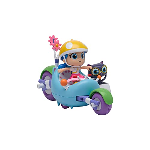 True and The Rainbow Kingdom Figuritas – True's Strawberry Racer con True y Bartleby Lindas Figuras articuladas Coloridas y Coche de Carreras de Juguete – A Partir de 3 años