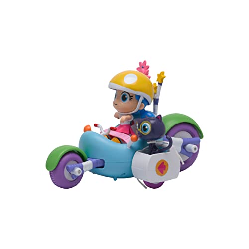 True and The Rainbow Kingdom Figuritas – True's Strawberry Racer con True y Bartleby Lindas Figuras articuladas Coloridas y Coche de Carreras de Juguete – A Partir de 3 años