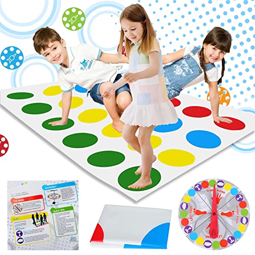 Twister Juego Niños y Adultos, Juego de Enredos Familiar, Twister Juegos Suelo, Juegos de Cumpleaños, Juego de Piso Familiar Tapete de Juego, Juego de Equipo, Juego de Fiesta, Juegos de Jardín