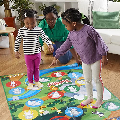 Twister Junior Animal Adventures, 2 Juegos en 1, Juego de Fiesta para 2-4 Jugadores (versión Holandesa)