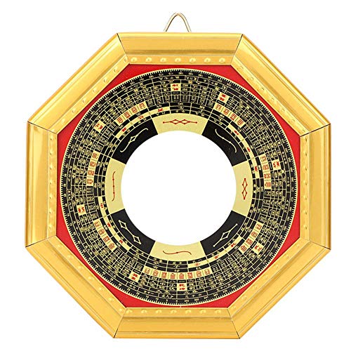 Tyenaza Talismán taoísta del Espejo de Bagua Convexo de la abolladura de FengShui Chino de la Suerte para el Ornamento del Negocio de la decoración del hogar(Concave)