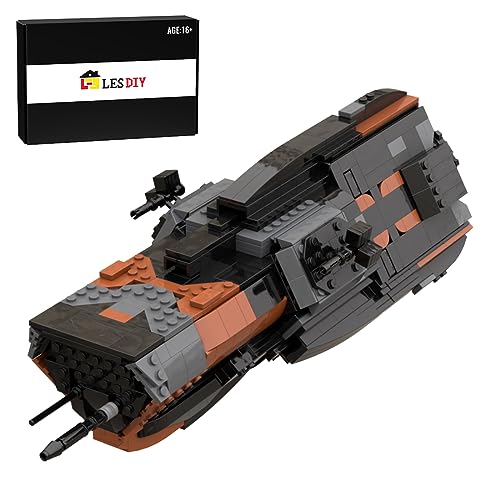 TYFUN MOC-51290 - Juego de bloques de construcción de nave espacial, acorazado de ciencia ficción MCRN Morrigan Class Destroyer, 972 piezas de nave espacial, bloques de sujeción, compatible con Lego