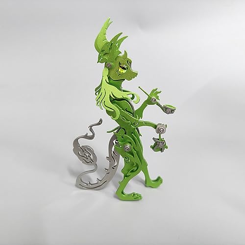 TYFUN Puzle de metal 3D, juego de 67 piezas de pipa de cigarrillo y gato, rompecabezas de metal 3D, rompecabezas 3D de metal, regalo para adultos y niños, verde lima