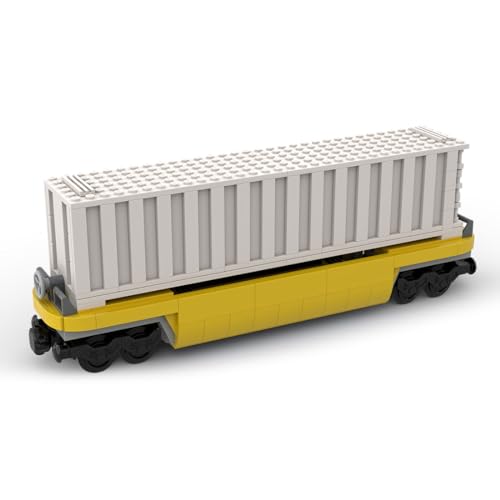 TYFUN Technik Zug Bausatz, 493 piezas Retro MOC 40-inch Container Camión, Bloques de sujeción Regalo para Adultos y Niños, Maqueta Compatible con Lego