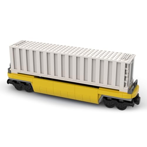 TYFUN Technik Zug Bausatz, 493 piezas Retro MOC 40-inch Container Camión, Bloques de sujeción Regalo para Adultos y Niños, Maqueta Compatible con Lego