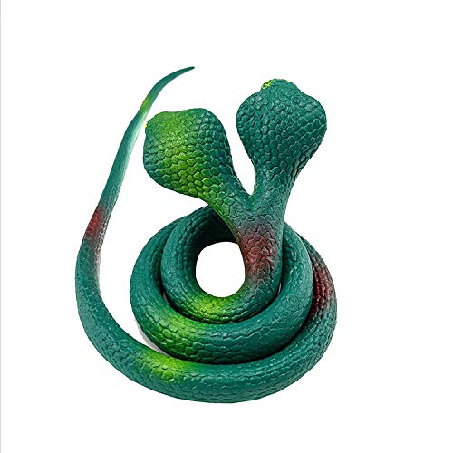 UELEGANS 24 Piezas Serpiente de Dos Cabezas Realista Serpientes de Goma tamaños Juguetes de Serpientes para Broma, Accesorios de jardín para asustar a los pájaros, bromas, Fiesta de Halloween