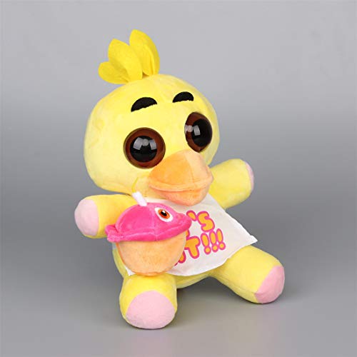 uiuoutoy FNAF Peluche Five Nights At Freddy's Plushies Toys Circus Baby Funtime Foxy Golden Freddy Bear Muñeca suave regalo para niños (Chica 10 pulgadas)