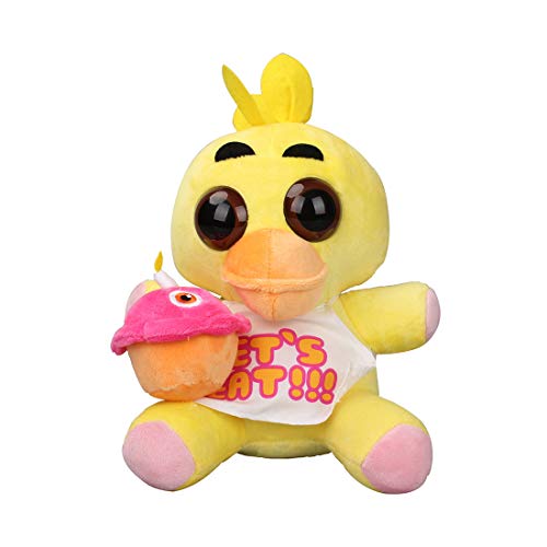 uiuoutoy FNAF Peluche Five Nights At Freddy's Plushies Toys Circus Baby Funtime Foxy Golden Freddy Bear Muñeca suave regalo para niños (Chica 10 pulgadas)