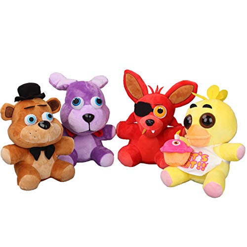 uiuoutoy FNAF Peluche Five Nights At Freddy's Plushies Toys Circus Baby Funtime Foxy Golden Freddy Bear Muñeca suave regalo para niños (Chica 10 pulgadas)